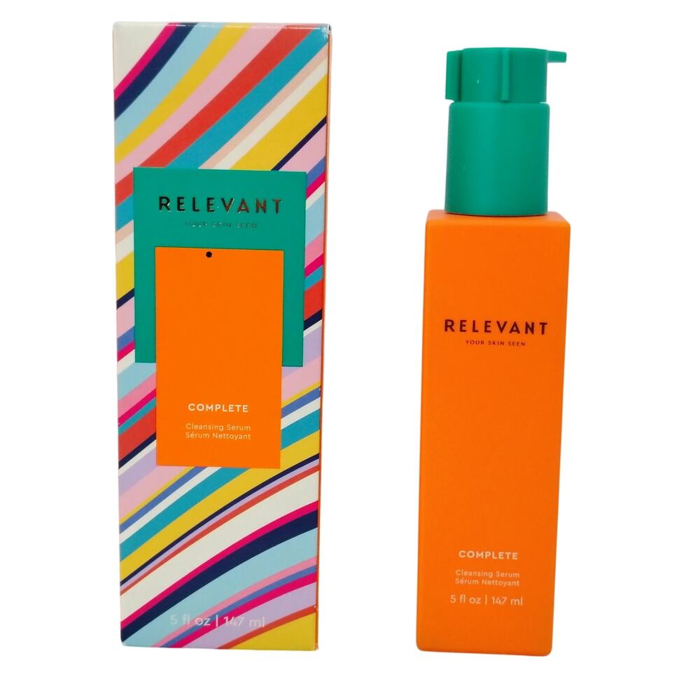 Relevant Complete Cleansing Serum 5.0 oz. Lightweight pH Balance Remove Makeup